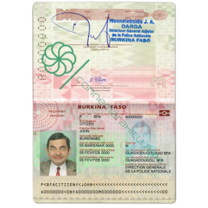 Burkina Faso Fake Passport Template PSD Download Fully Editable File