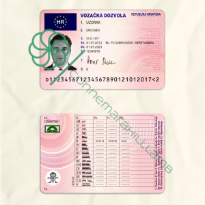 Croatia Fake Driver License Template PSD Download Fully Editable File