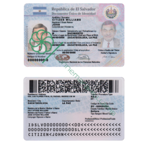 El Salvador Fake ID Card Template PSD Download Fully Editable File